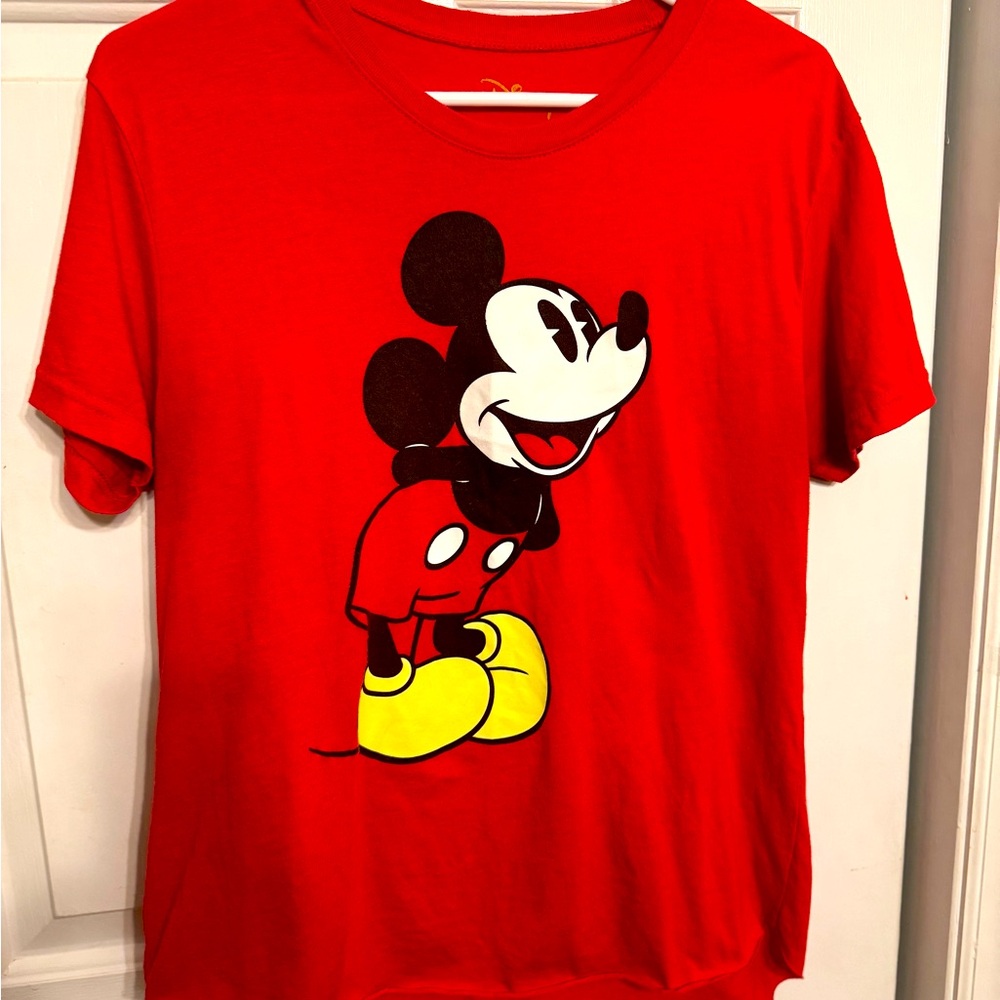 Disney Red and Black Graphic Short Sleeve T-Shirt